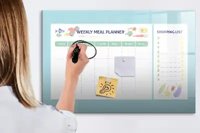 Mahlzeitenplaner als magnetische Schreibtafel