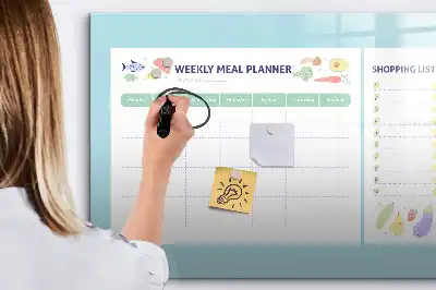 Mahlzeitenplaner als magnetische Schreibtafel