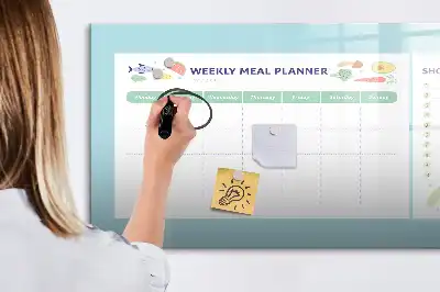 Mahlzeitenplaner als magnetische Schreibtafel
