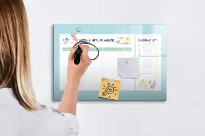 Mahlzeitenplaner als magnetische Schreibtafel