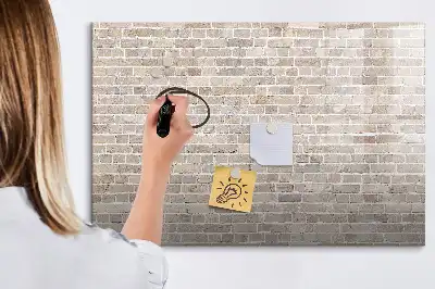 Schreib-Magnettafel mit Ziegelwand-Motiv