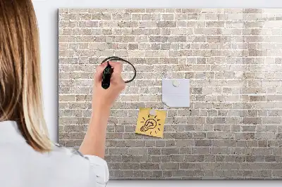 Schreib-Magnettafel mit Ziegelwand-Motiv