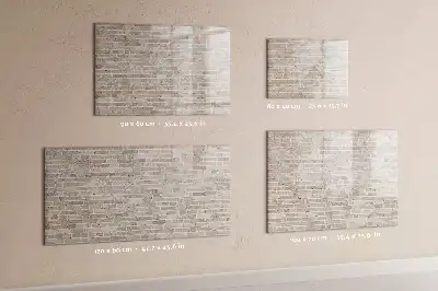Schreib-Magnettafel mit Ziegelwand-Motiv