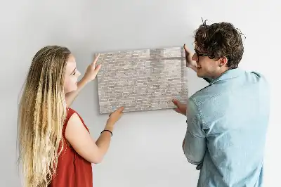 Schreib-Magnettafel mit Ziegelwand-Motiv