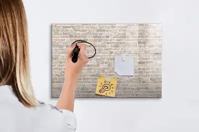 Schreib-Magnettafel mit Ziegelwand-Motiv