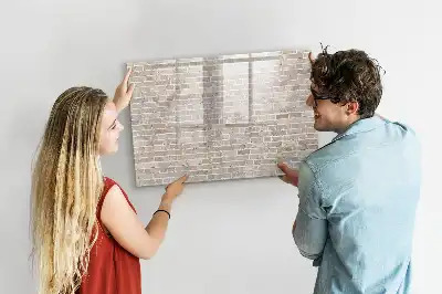 Schreib-Magnettafel mit Ziegelwand-Motiv