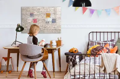 Schreib-Magnettafel mit Ziegelwand-Motiv