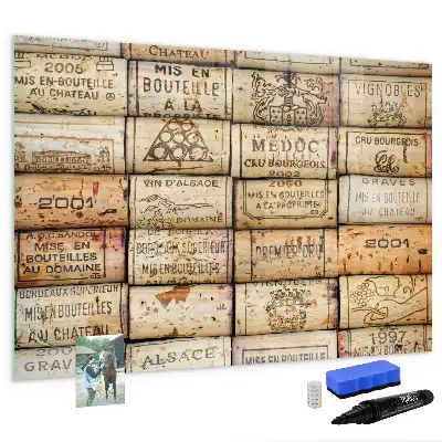 Magnettafel beschreibbare Kork-Optik