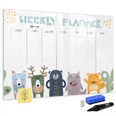 Wochenplaner für Kinder beschreibbare Magnettafel
