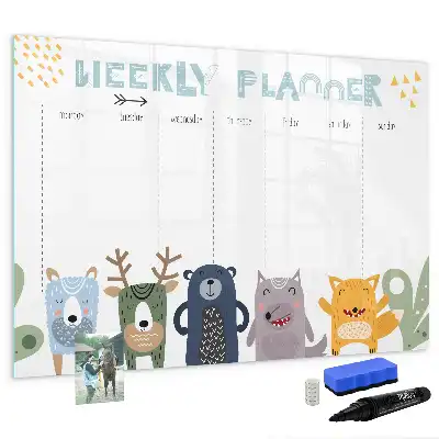 Wochenplaner für Kinder beschreibbare Magnettafel