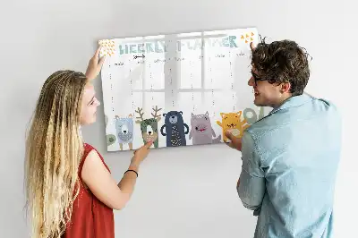 Wochenplaner für Kinder beschreibbare Magnettafel