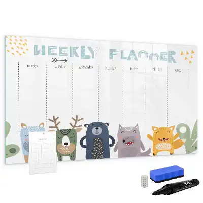 Wochenplaner für Kinder beschreibbare Magnettafel