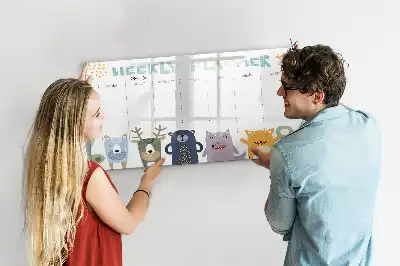 Wochenplaner für Kinder beschreibbare Magnettafel
