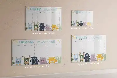 Wochenplaner für Kinder beschreibbare Magnettafel