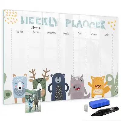 Wochenplaner für Kinder beschreibbare Magnettafel