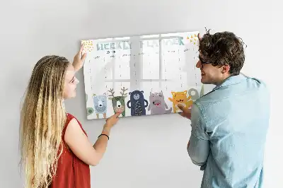 Wochenplaner für Kinder beschreibbare Magnettafel