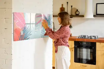 Schreib-Magnettafel im Design Pastellblätter