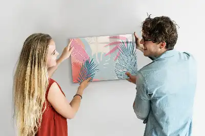 Schreib-Magnettafel im Design Pastellblätter