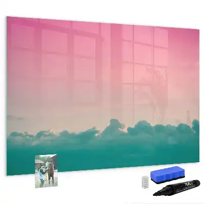 Schreib-Magnettafel im Design Farbverlauf-Himmel