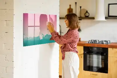 Schreib-Magnettafel im Design Farbverlauf-Himmel