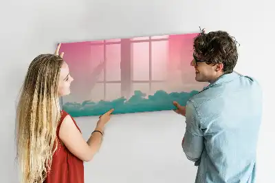 Schreib-Magnettafel im Design Farbverlauf-Himmel