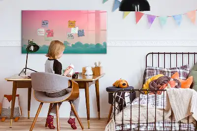 Schreib-Magnettafel im Design Farbverlauf-Himmel