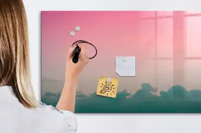 Schreib-Magnettafel im Design Farbverlauf-Himmel