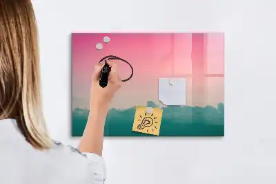 Schreib-Magnettafel im Design Farbverlauf-Himmel