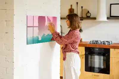 Schreib-Magnettafel im Design Farbverlauf-Himmel