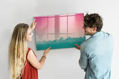 Schreib-Magnettafel im Design Farbverlauf-Himmel