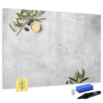Beschreibbare Magnettafel im Design Minimalistische Oliven