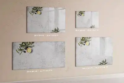 Beschreibbare Magnettafel im Design Minimalistische Oliven