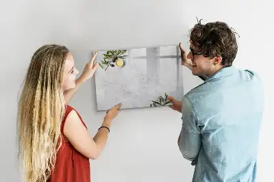 Beschreibbare Magnettafel im Design Minimalistische Oliven
