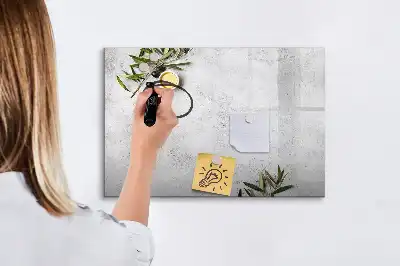 Beschreibbare Magnettafel im Design Minimalistische Oliven
