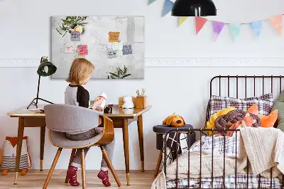 Beschreibbare Magnettafel im Design Minimalistische Oliven