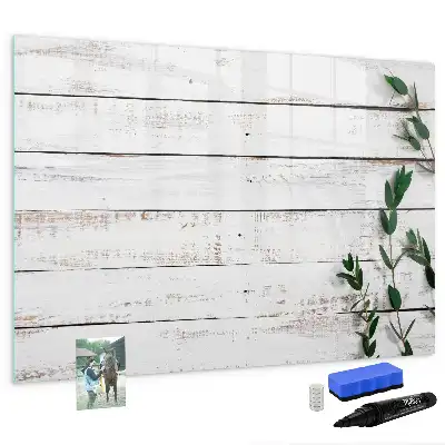 Beschreibbare Magnettafel aus Holz