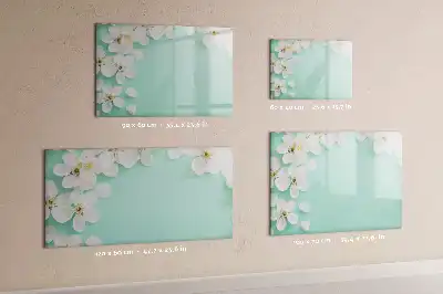 Schreib-Magnettafel mit Motiv Schwimmende Gänseblümchen