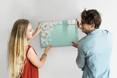 Schreib-Magnettafel mit Motiv Schwimmende Gänseblümchen