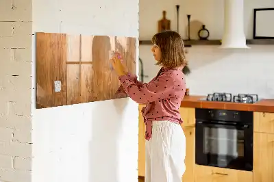 Beschreibbare Magnettafel aus Holzbrettern