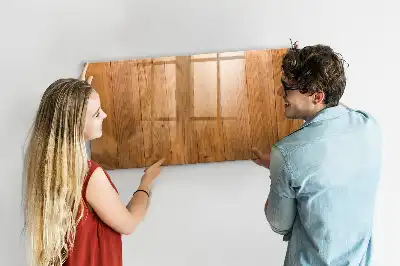 Beschreibbare Magnettafel aus Holzbrettern