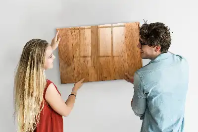 Beschreibbare Magnettafel aus Holzbrettern
