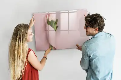 Schreib-Magnettafel mit Blumenstrauß-Motiv