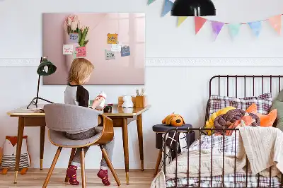 Schreib-Magnettafel mit Blumenstrauß-Motiv