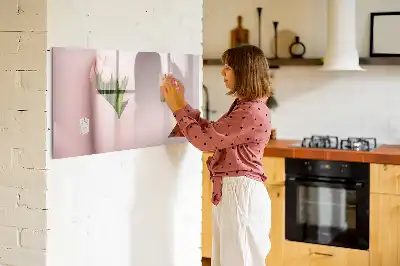 Schreib-Magnettafel mit Blumenstrauß-Motiv