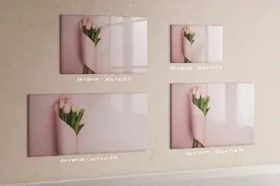 Schreib-Magnettafel mit Blumenstrauß-Motiv