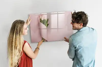 Schreib-Magnettafel mit Blumenstrauß-Motiv