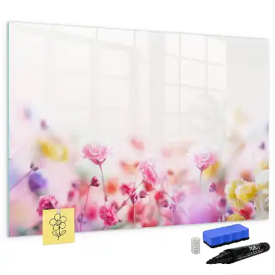 Beschreibbare Magnettafel im Design Wiesenblumen