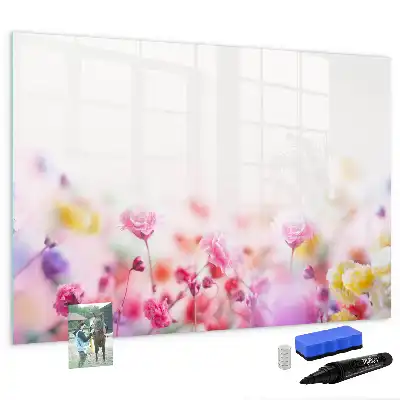 Beschreibbare Magnettafel im Design Wiesenblumen