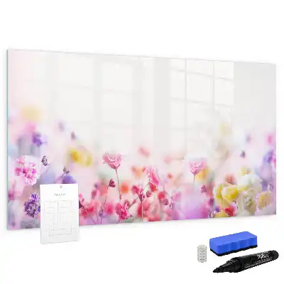 Beschreibbare Magnettafel im Design Wiesenblumen