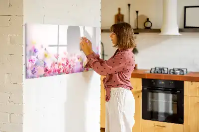 Beschreibbare Magnettafel im Design Wiesenblumen